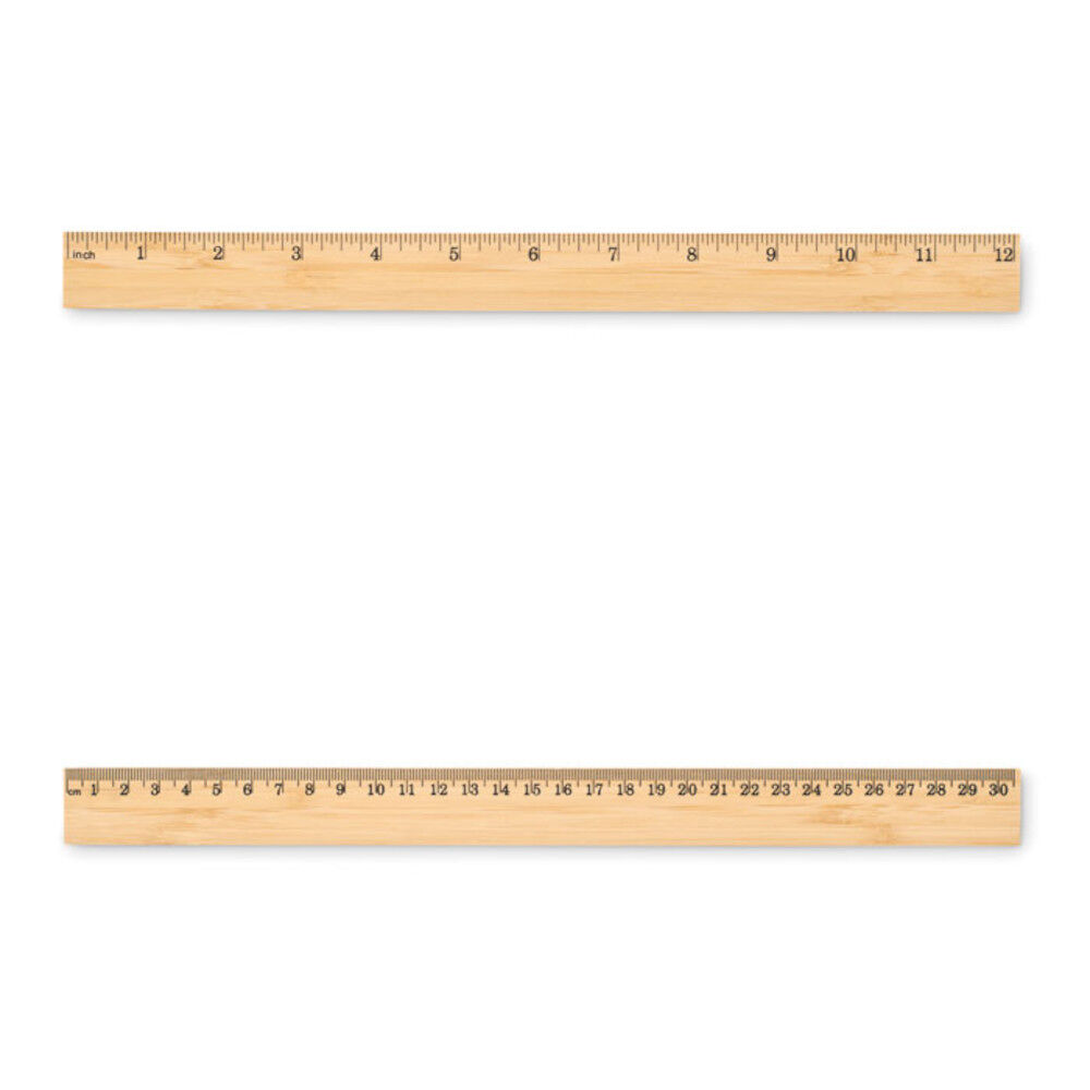 Wooden Promotional 30cms Ruler  (metric and imperial sides)