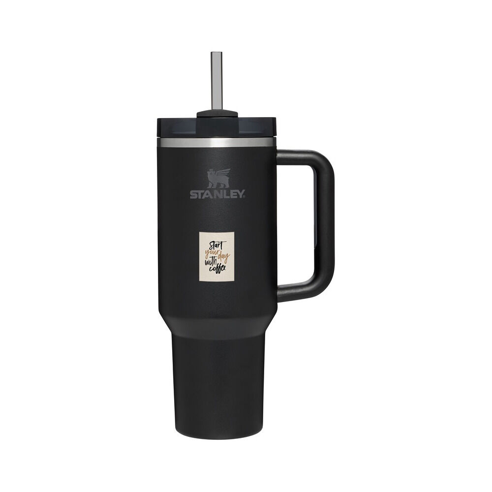 Stanley Quencher H20 1200ml Tumbler (black, sample branding)