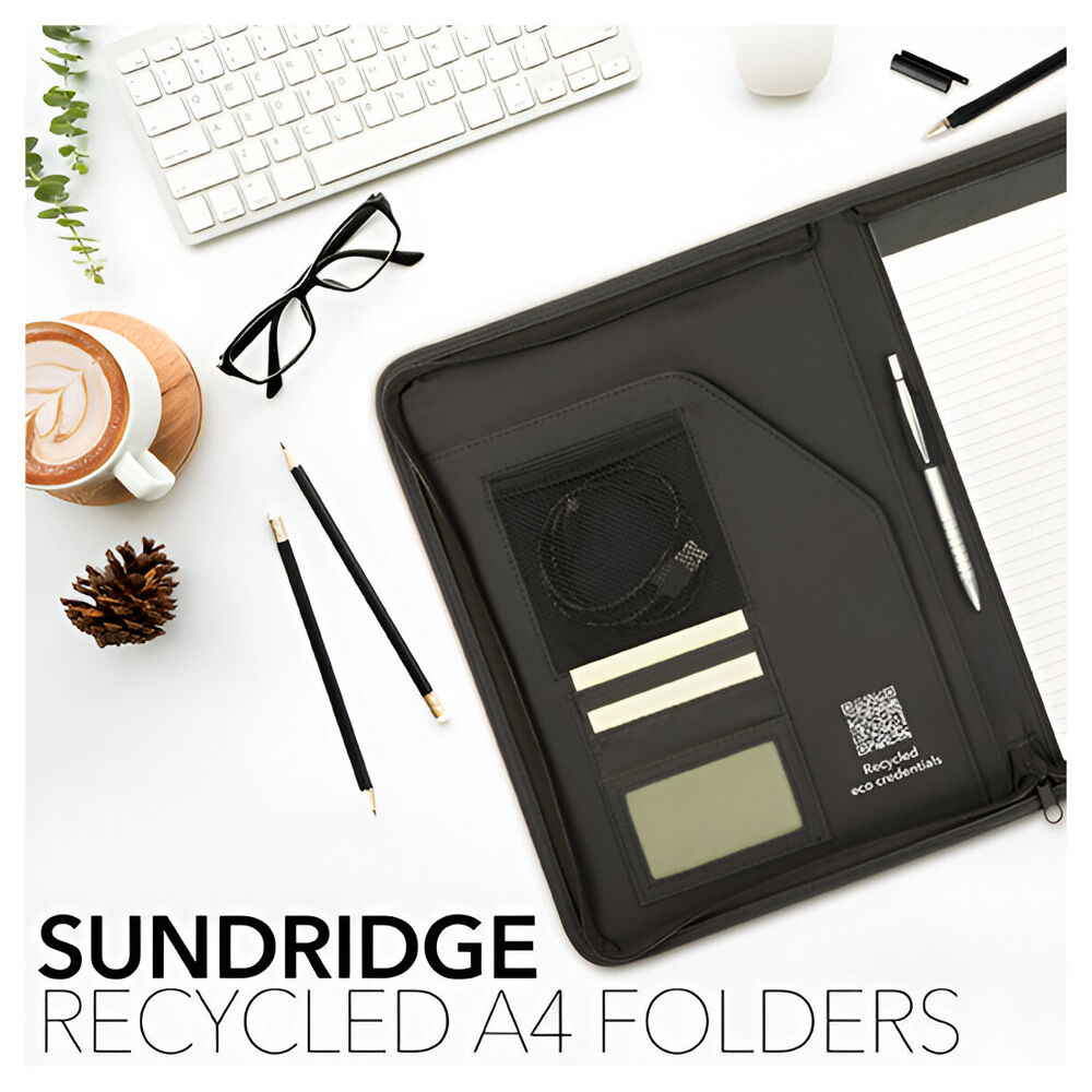 Sundridge Recycled A4 Zipfolio