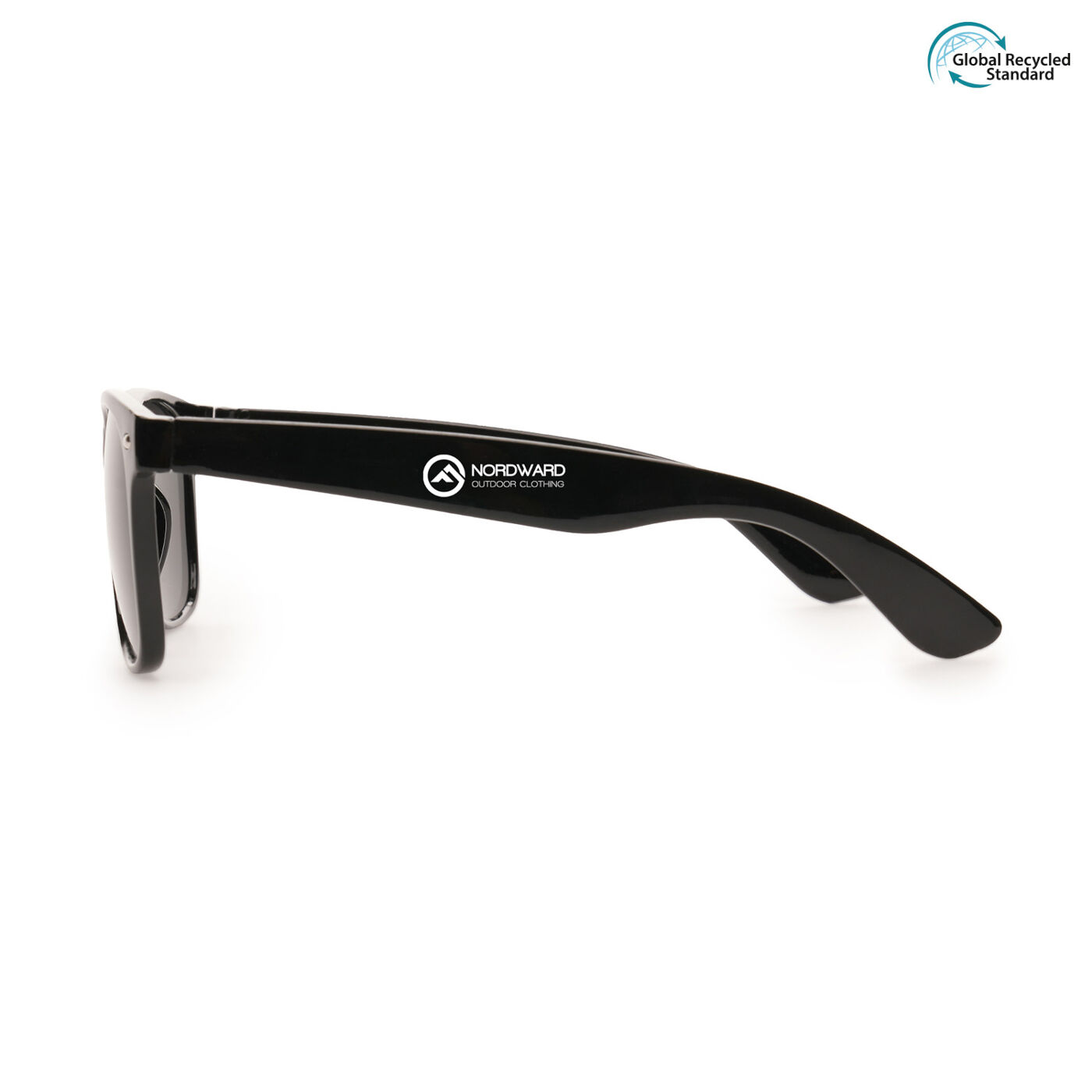 Sunny Recycled Sunglasses (in black with sample branding)