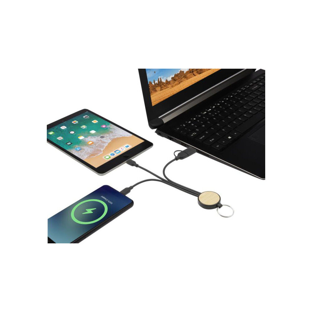 Tecta 6-in-1 Bamboo Charging Cable