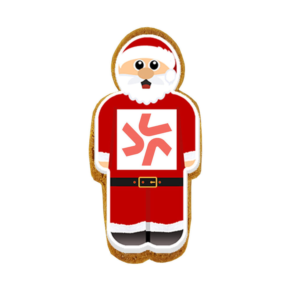 Gingerbread Santa with sample branding