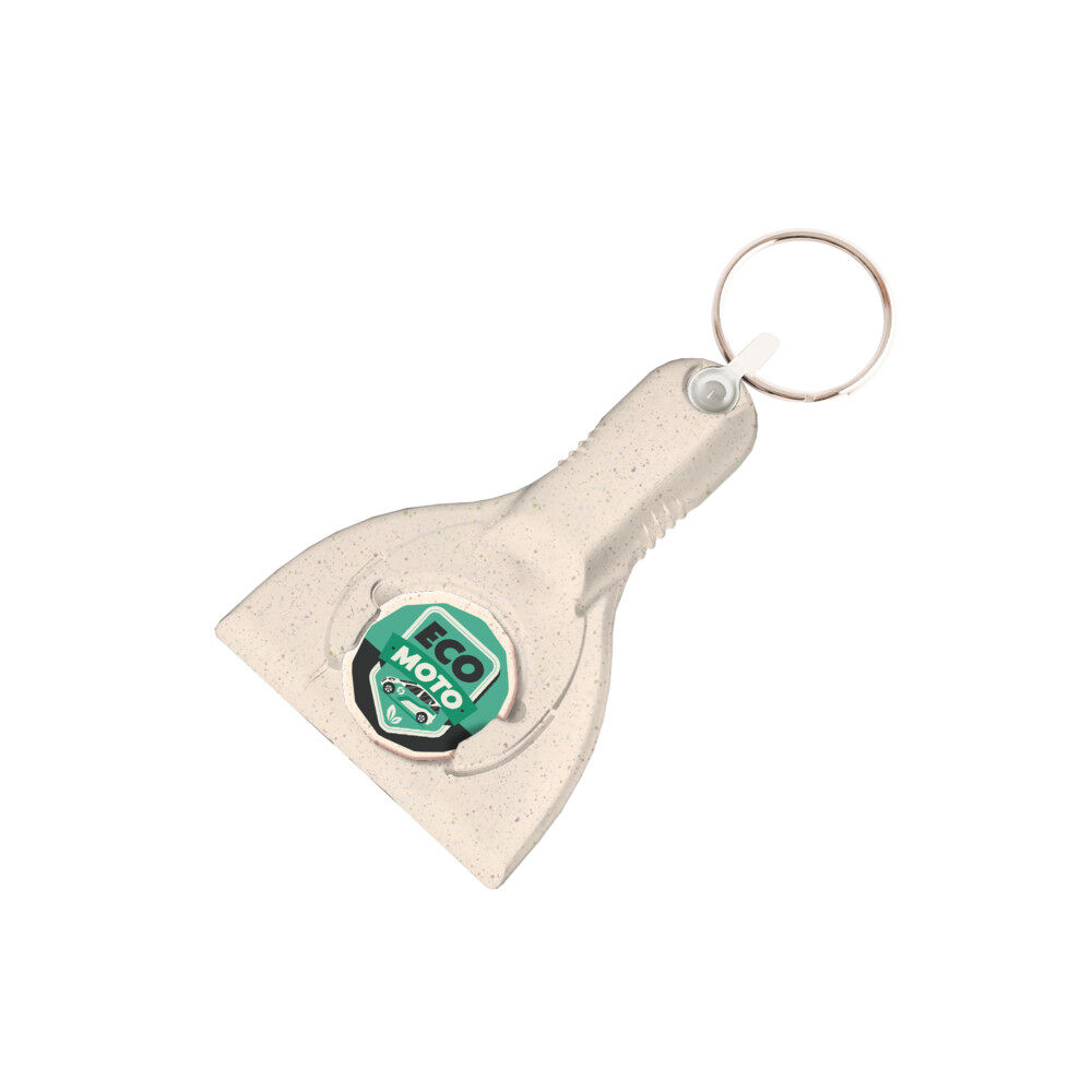 Trolley Coin and Ice Scraper Eco Keyring