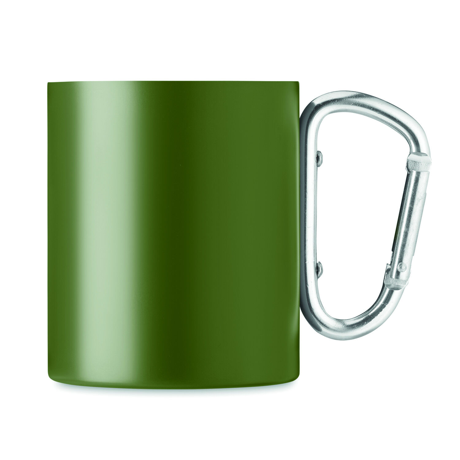   Steel Insulated Mug with Carabiner Handle (green)
