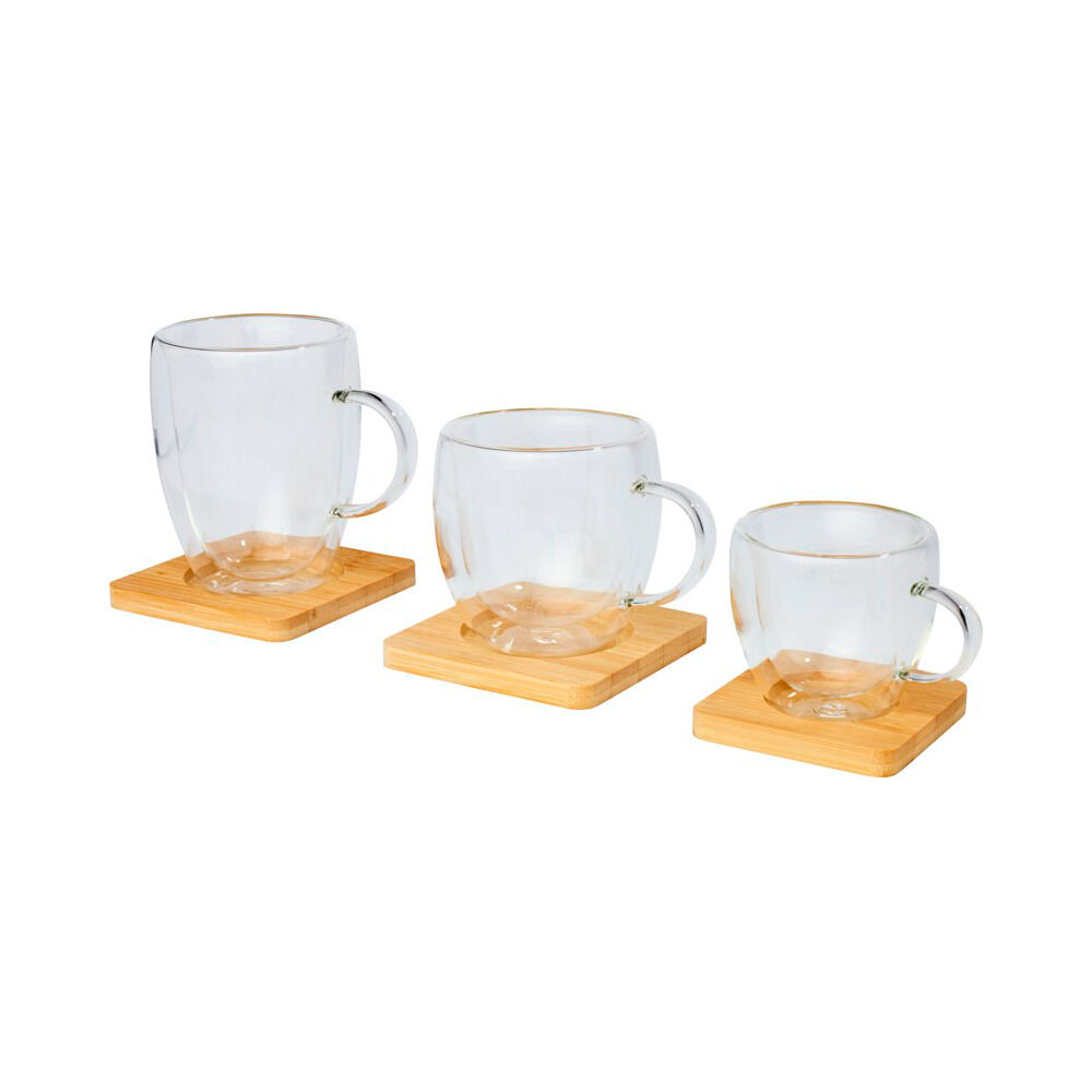 Two Insulated Glass Cups (range of sizes available)