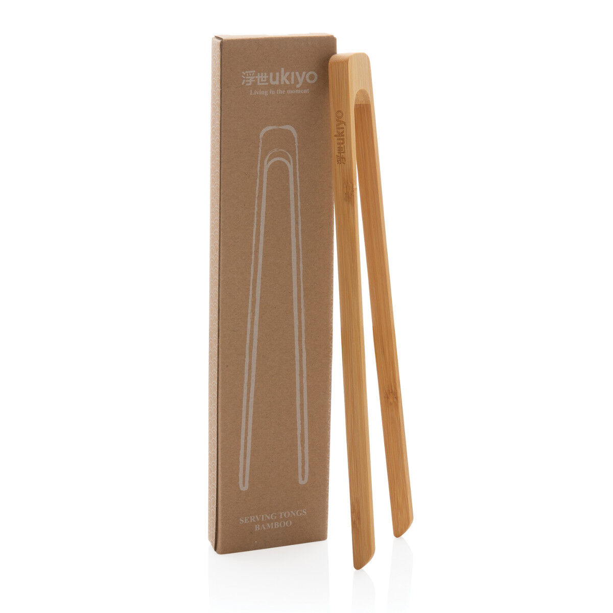 Ukiyo Bamboo Serving Tongs (packaging)