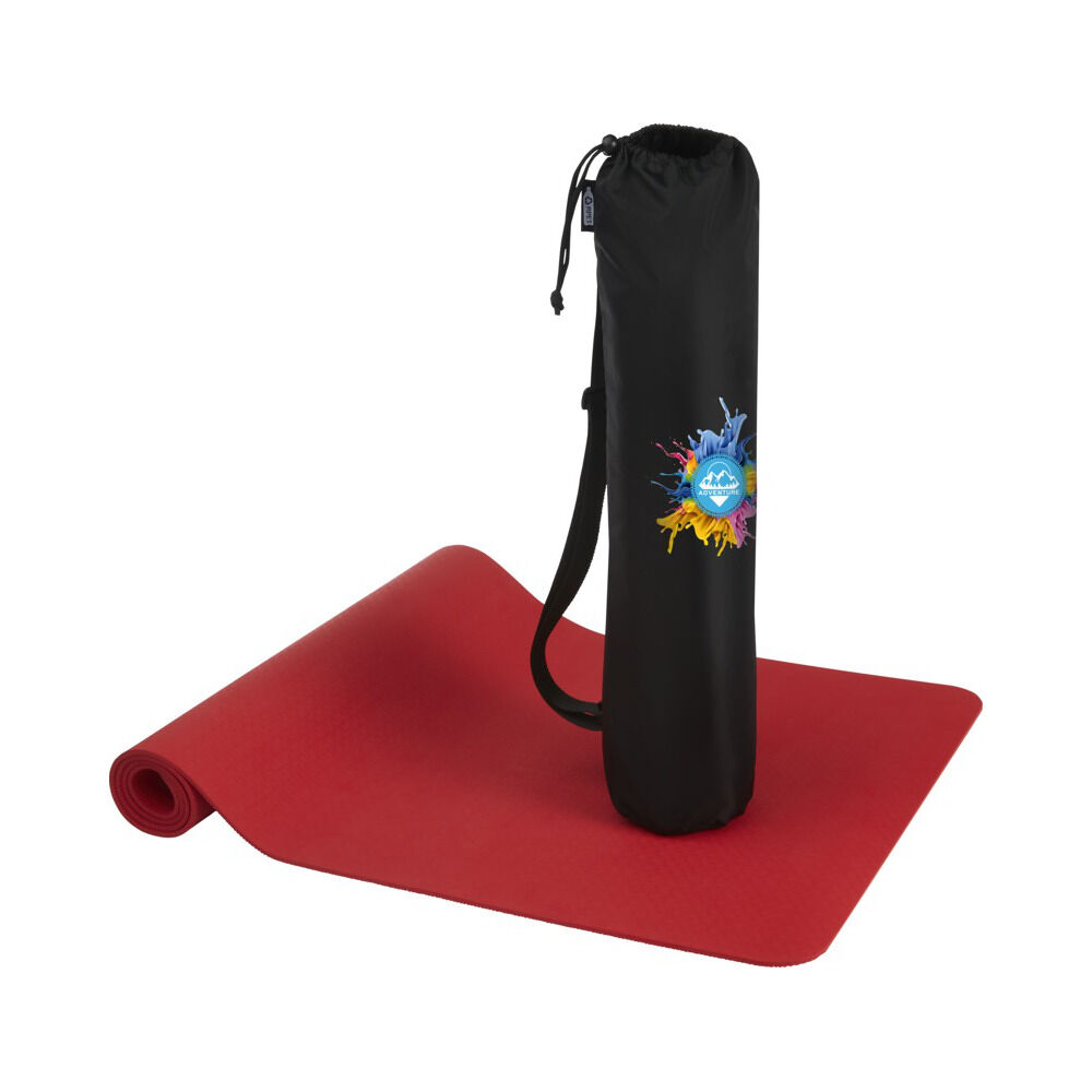 Virabha Recycled Yoga Mat (red with sample branding)