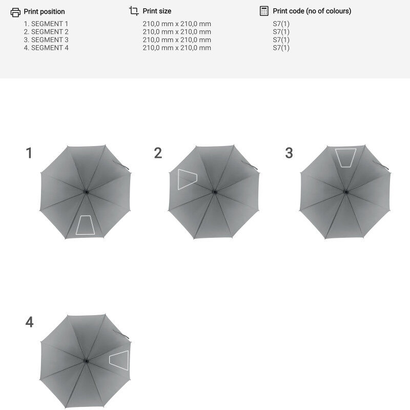  Reflective Umbrella   (up to 4 print locations)