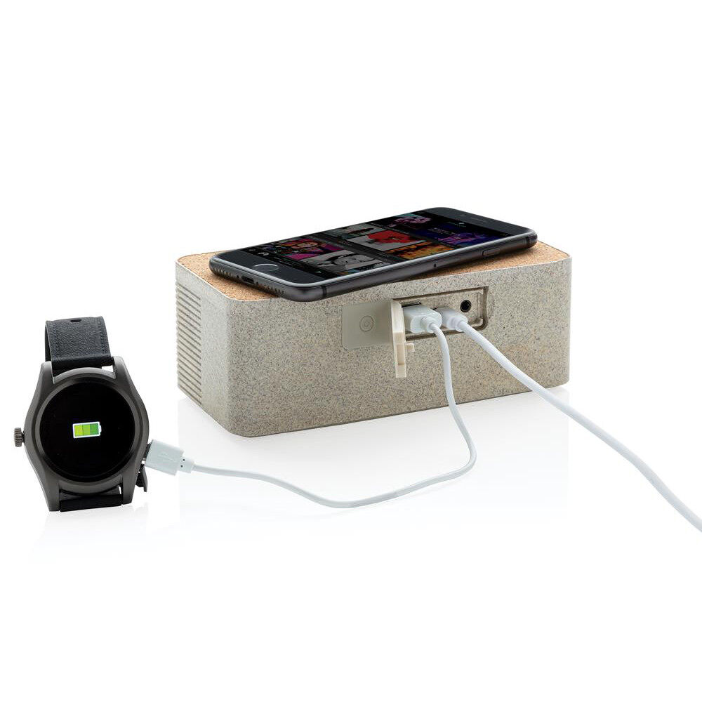 Wheat Straw Wireless Charging Speaker