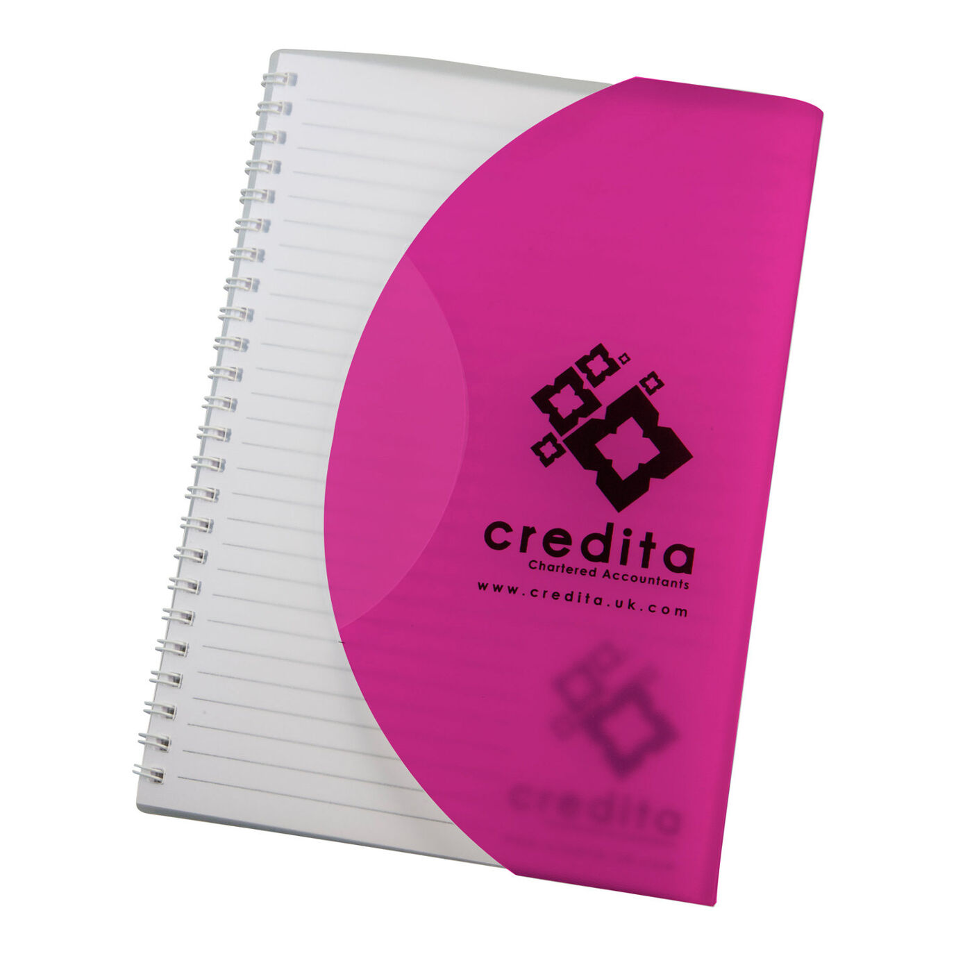 Curve A5 Wiro Bound Pad - Pink