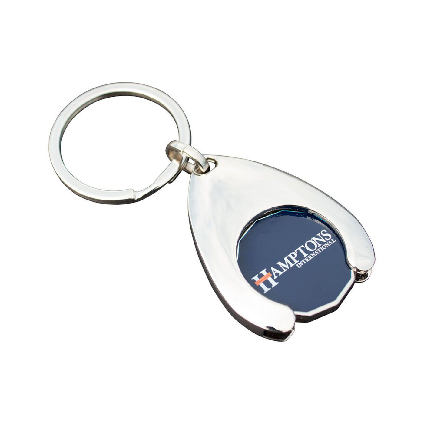 Wishbone Trolley Coin Keyring (sample branding)