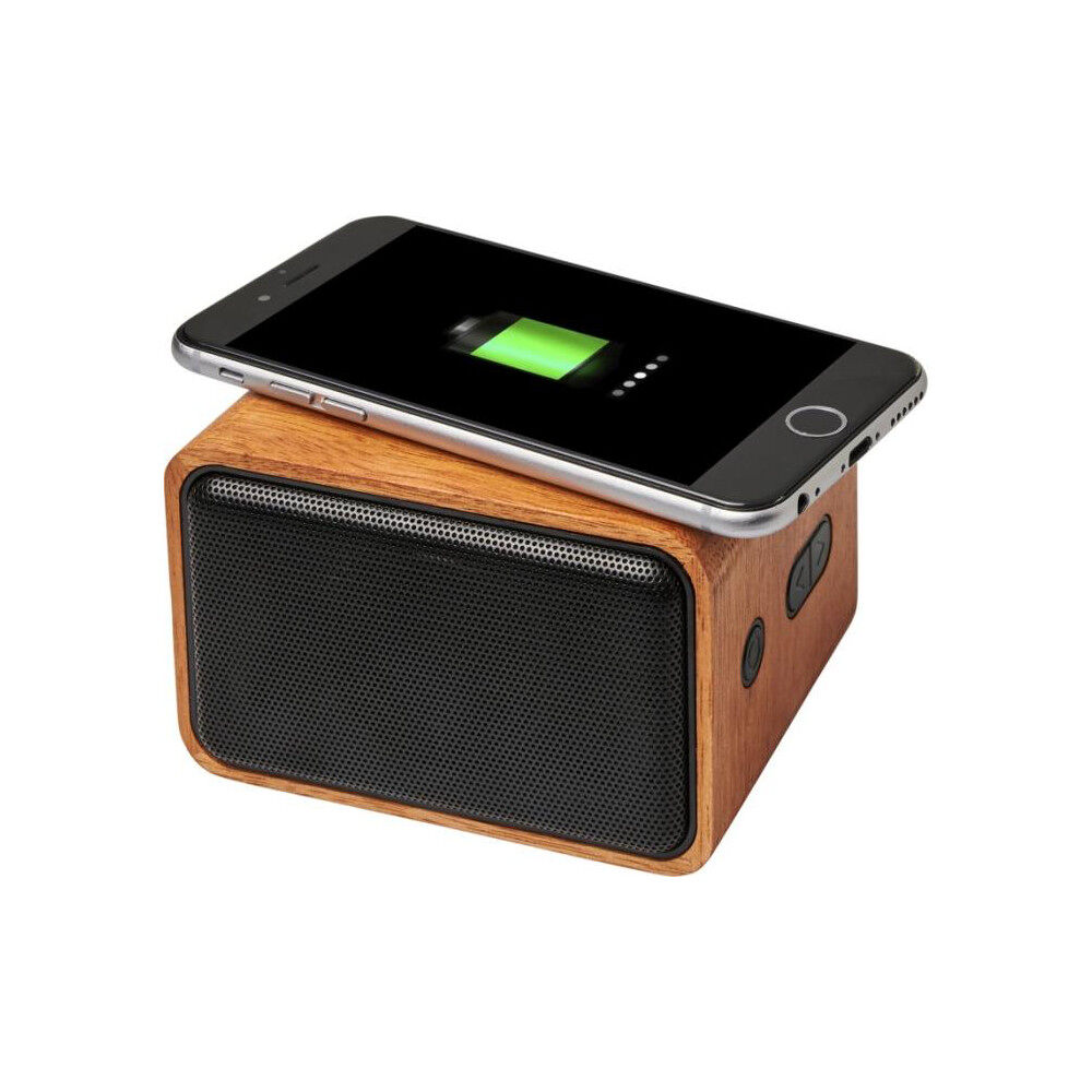 Wooden 3W Speaker with Wireless Charging Pad