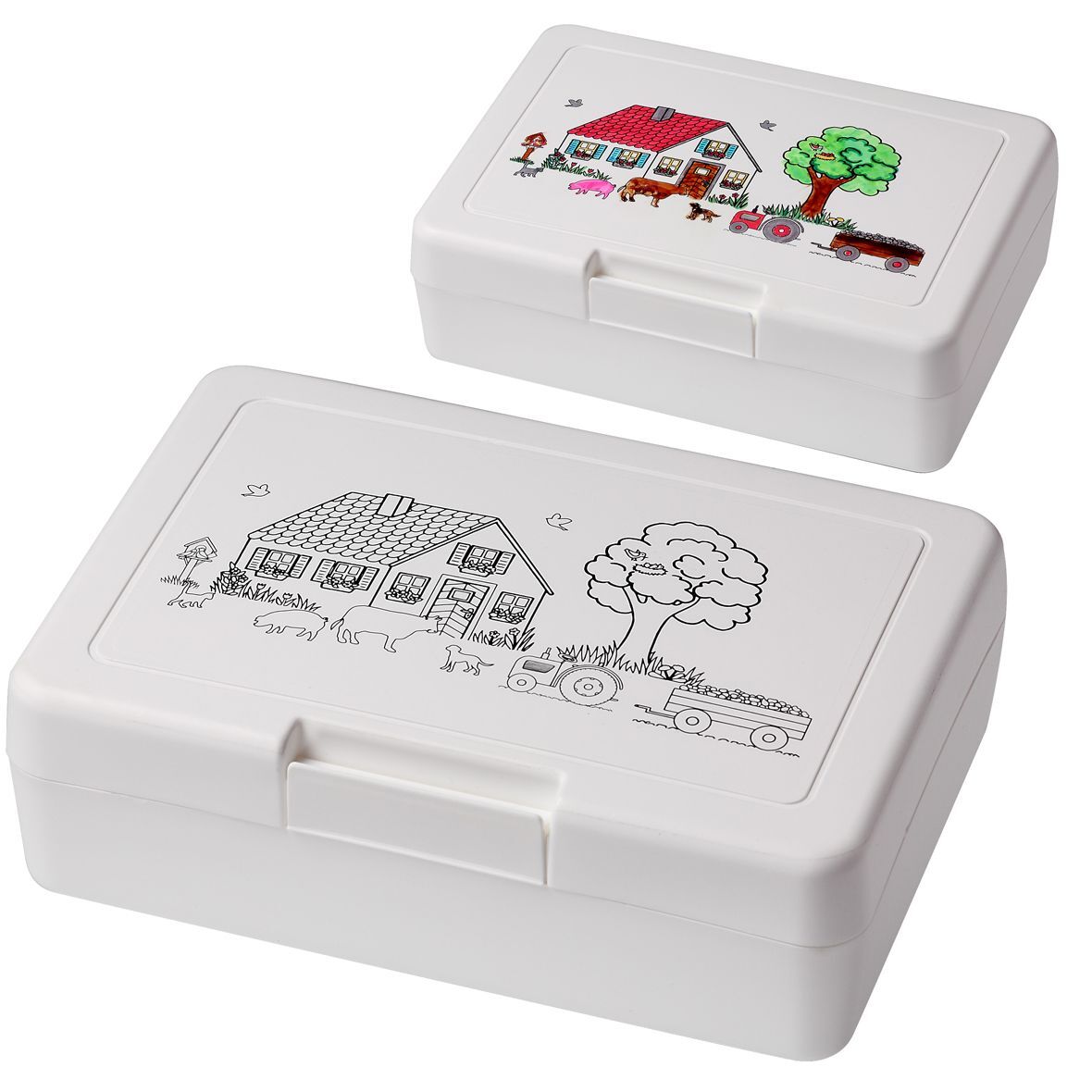 Lunch Box & Cup for Colouring