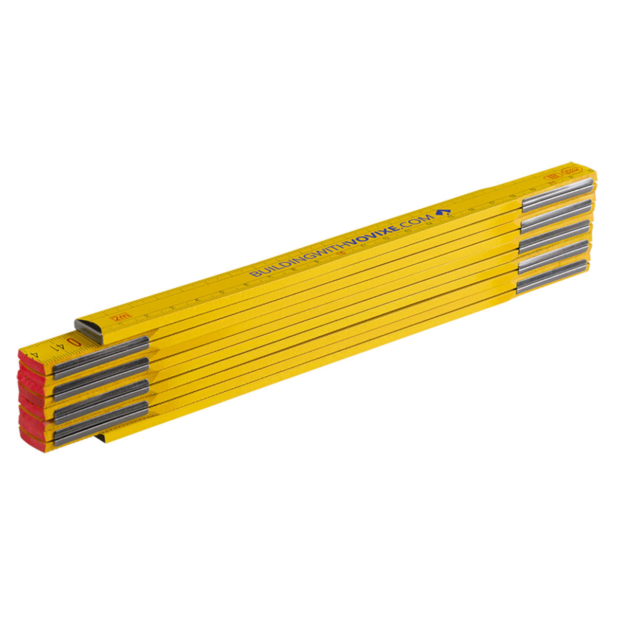 2 Metre Folding Ruler Yellow