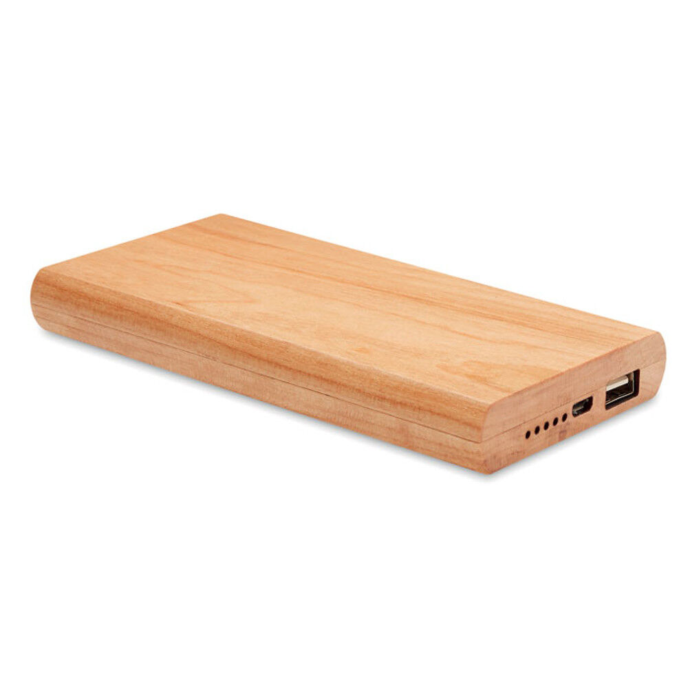 4000 mAh Powerbank with Bamboo casing