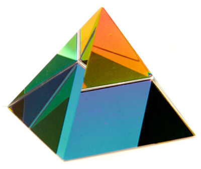 Engraved Crystal Pyramid Paperweights