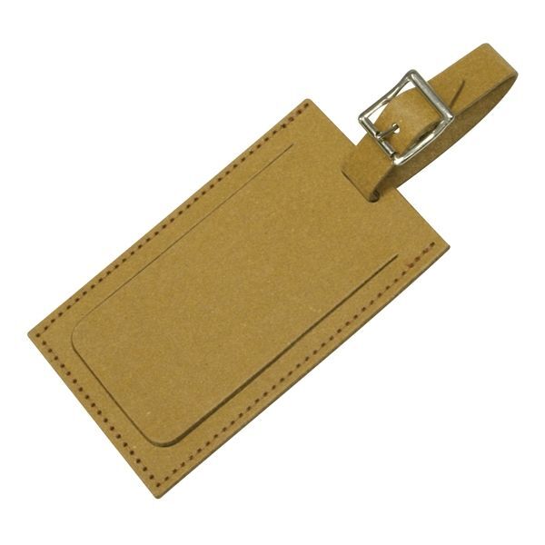 Recycled Leather Luggage Tag