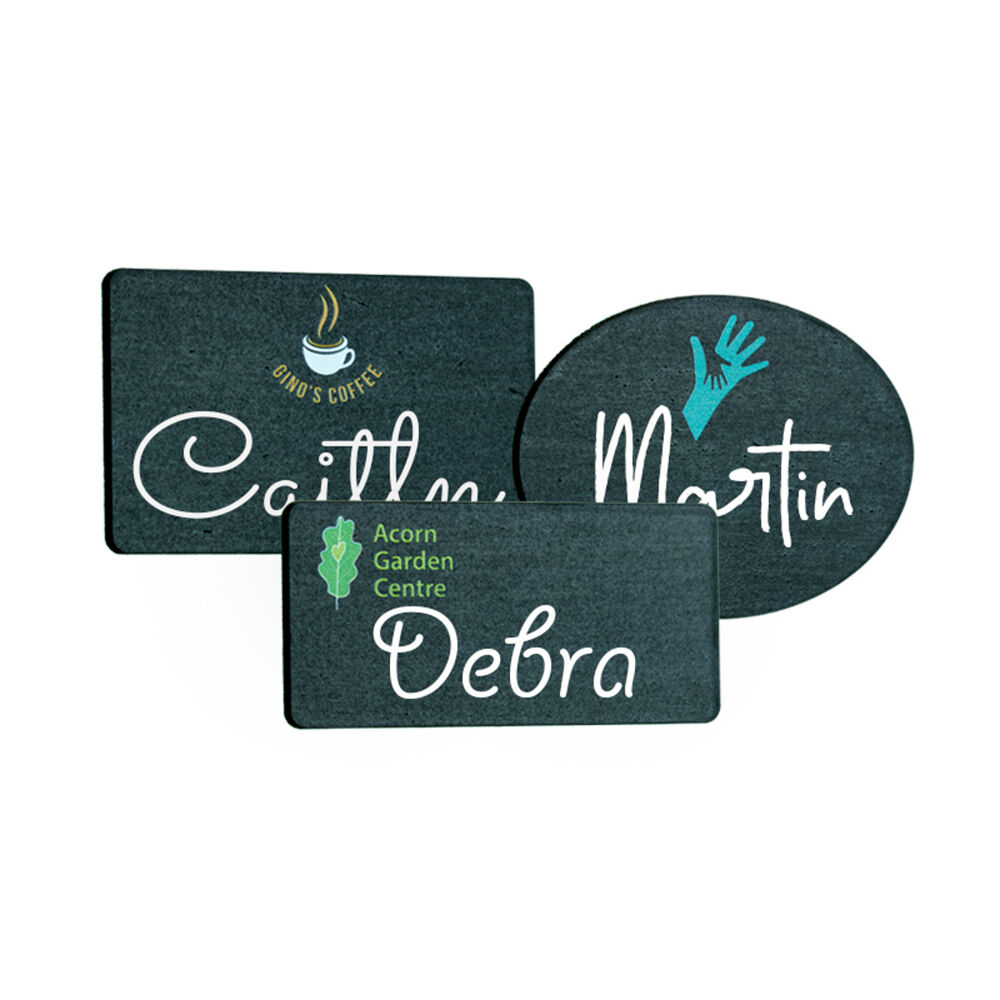 Bamboo Blackboard Name Badges
