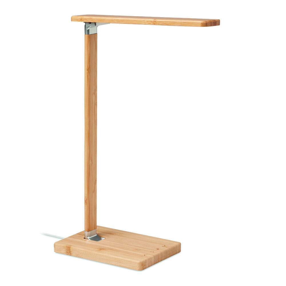 Bamboo Desk Lamp and Charging Hub
