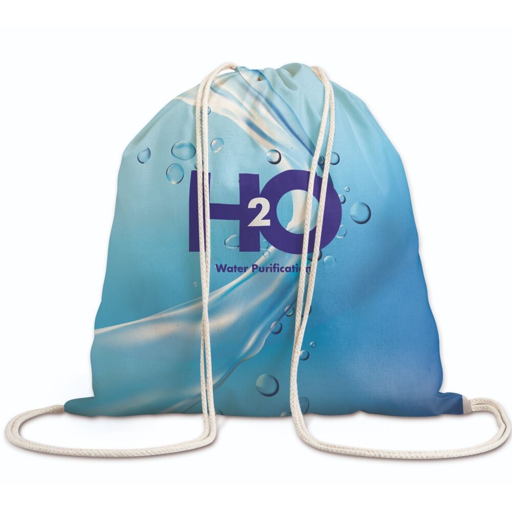 Bamboo Drawstring Bag with all over print