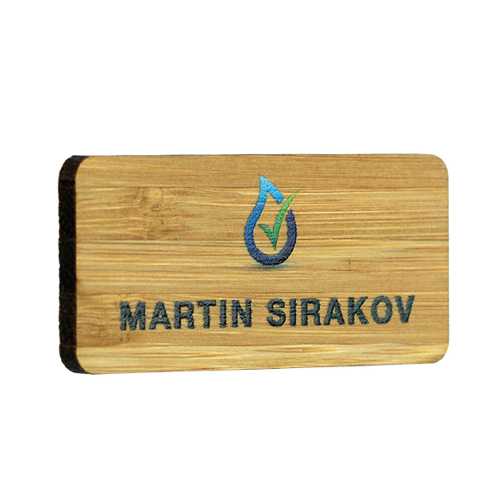 Personalised Bamboo Name Badges