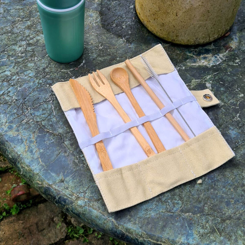 Bamboo Travel Cutlery Set