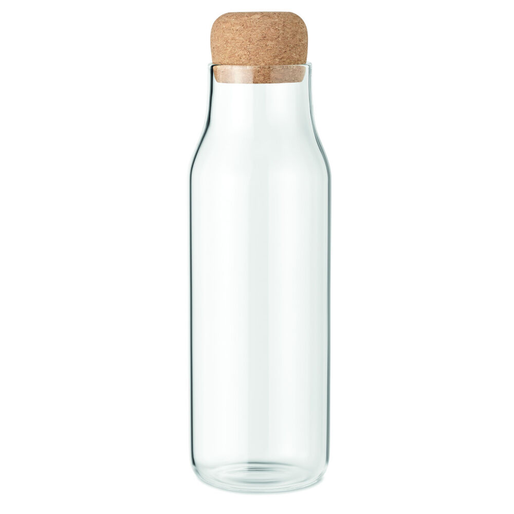 Glass Decanter water bottle with a cork lid