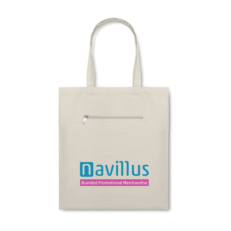 Organic Zipped Canvas Tote Bag