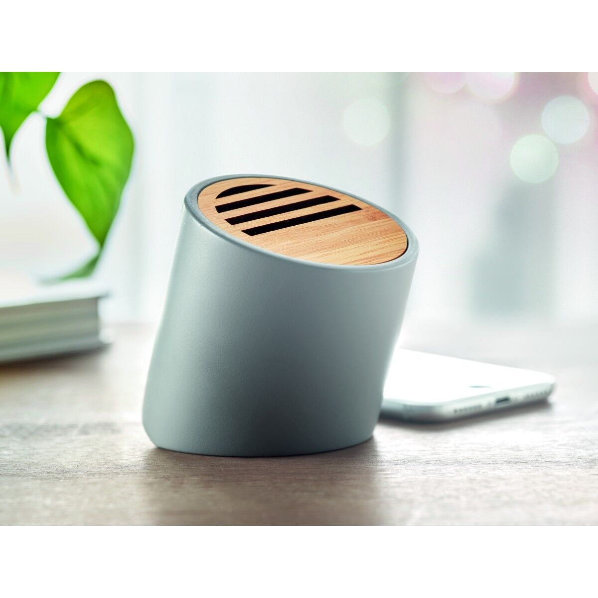 Cement and Bamboo Wireless Speaker