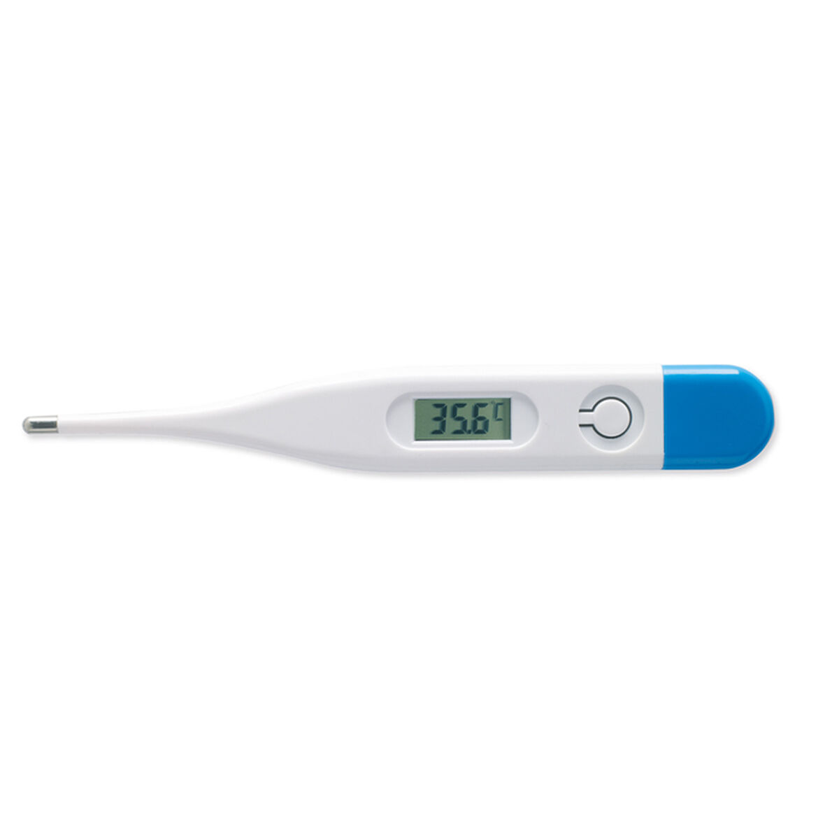 Digital thermometer in clear plastic protective case