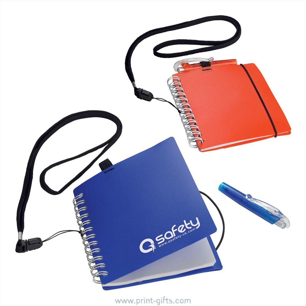 Mini Notebook & Pen with Lanyard