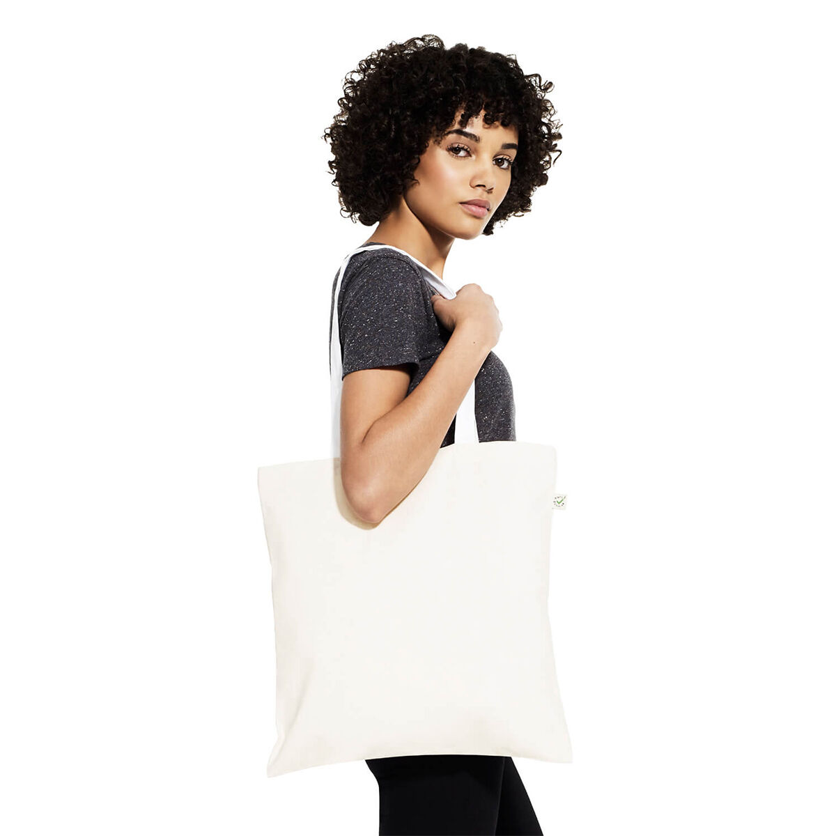 Earth Positive Organic Fashion Tote Bag in White