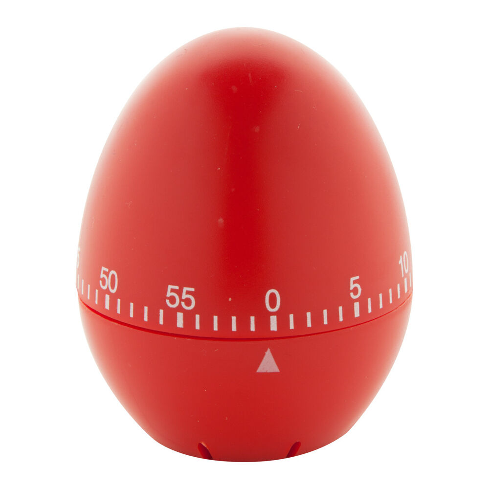 Egg-shaped kitchen timer