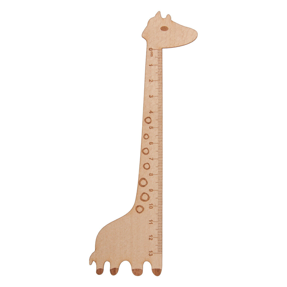 Fun-shaped wooden ruler for kids (giraffe)