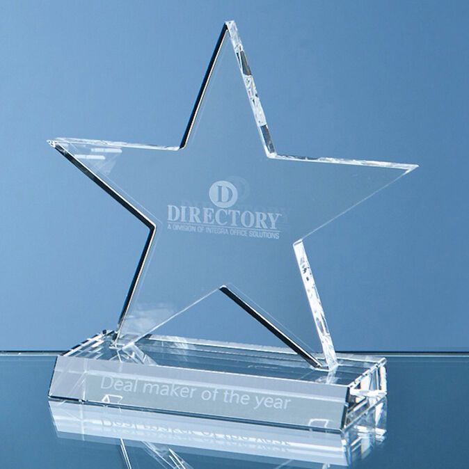 Glass Star Achievement Awards Engraved