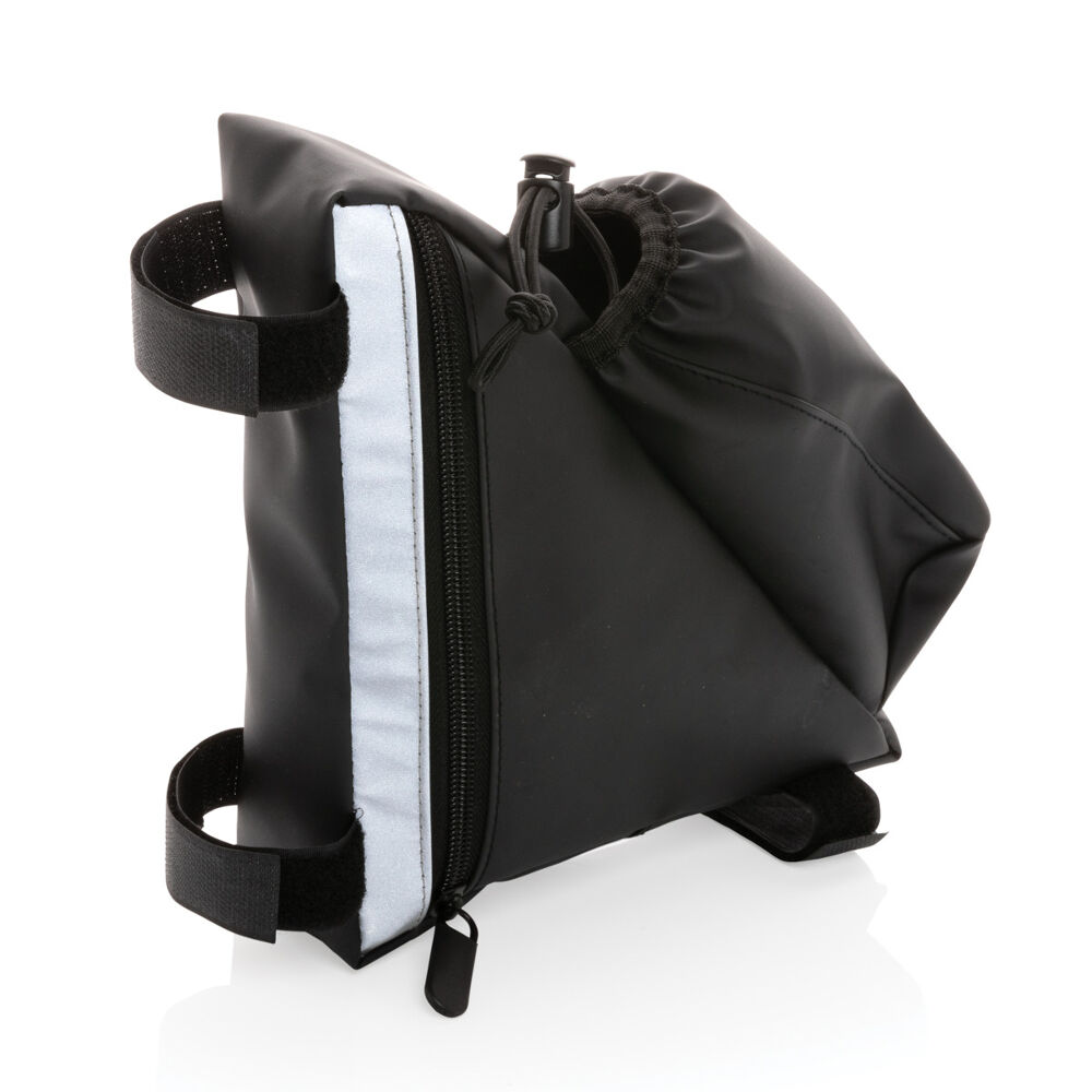 High visibility bike frame bag with bottle holder