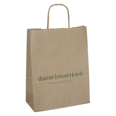 Custom Branded Kraft Paper Carrier Bag