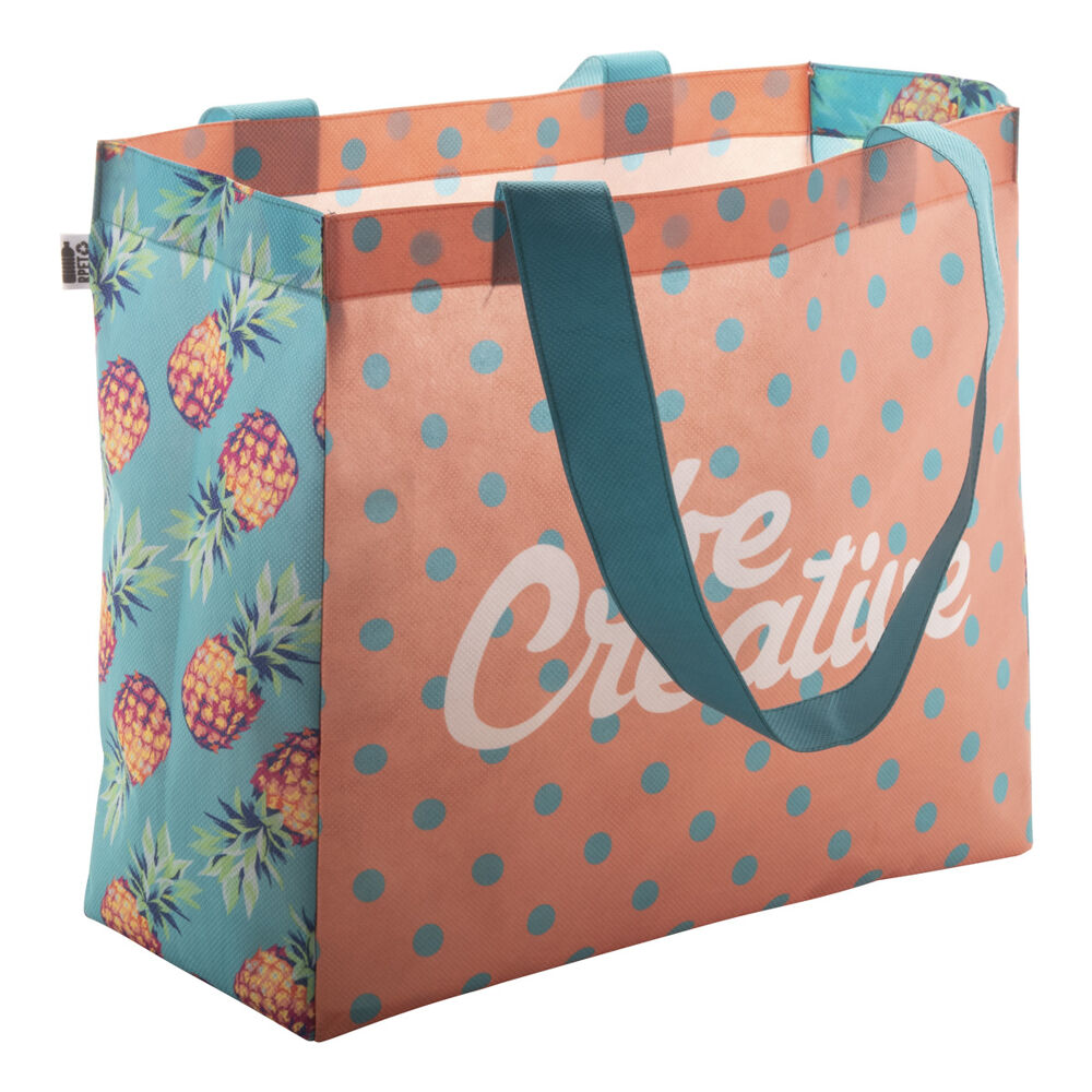 Large rPET custom shopping bag (sample branding)