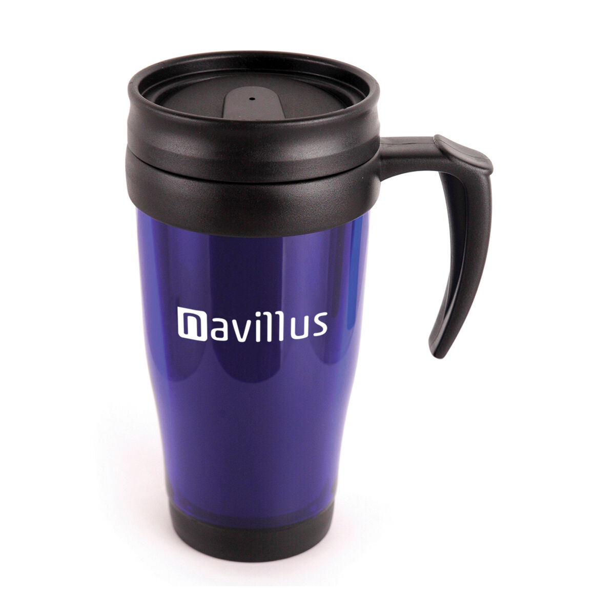 Translucent Coloured Travel Mug with Handle in blue