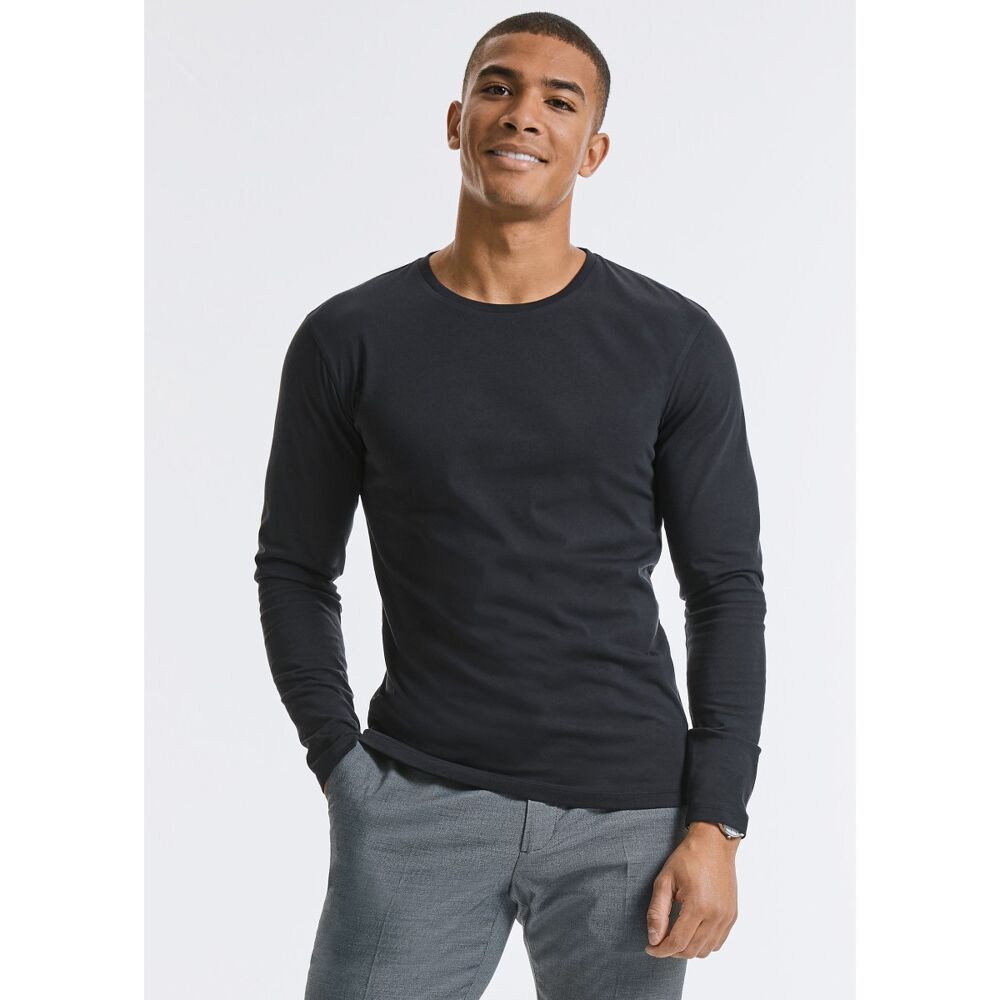 Russell Mens Organic Long Sleeve T-shirt