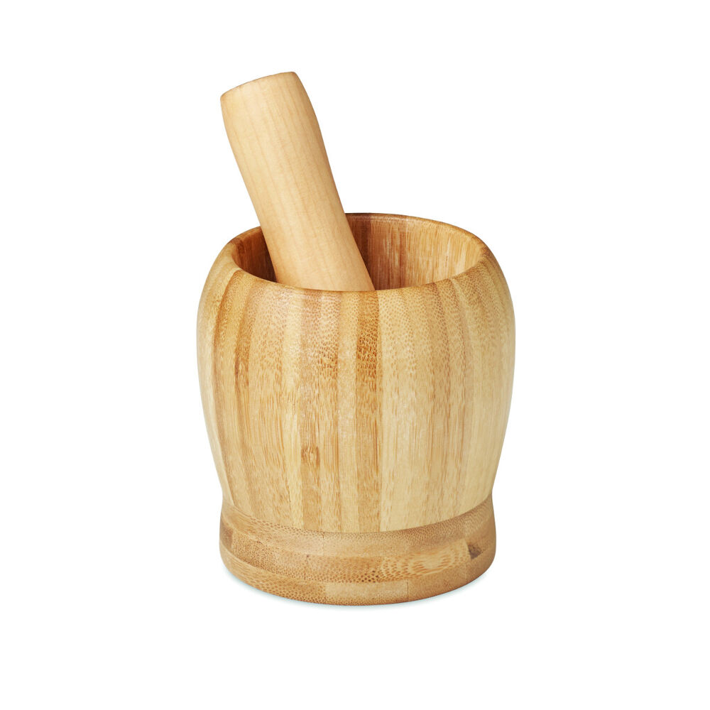 Mortar and pestle in bamboo