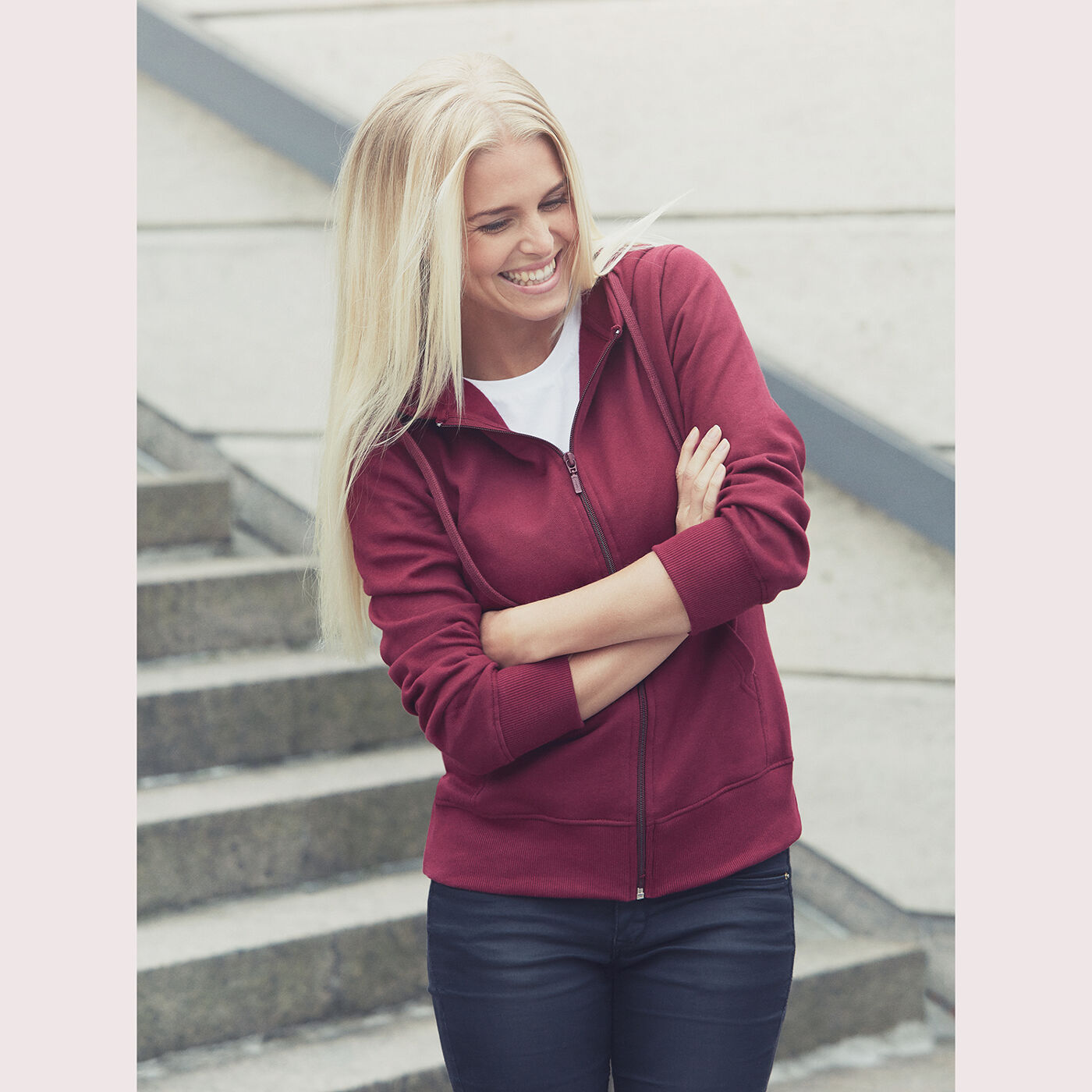 Neutral Organic Ladies Zip Hoodie