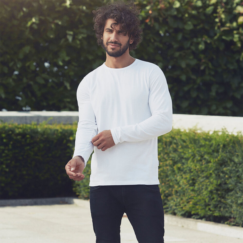 Neutral Long Sleeve Organic Mens T-shirt