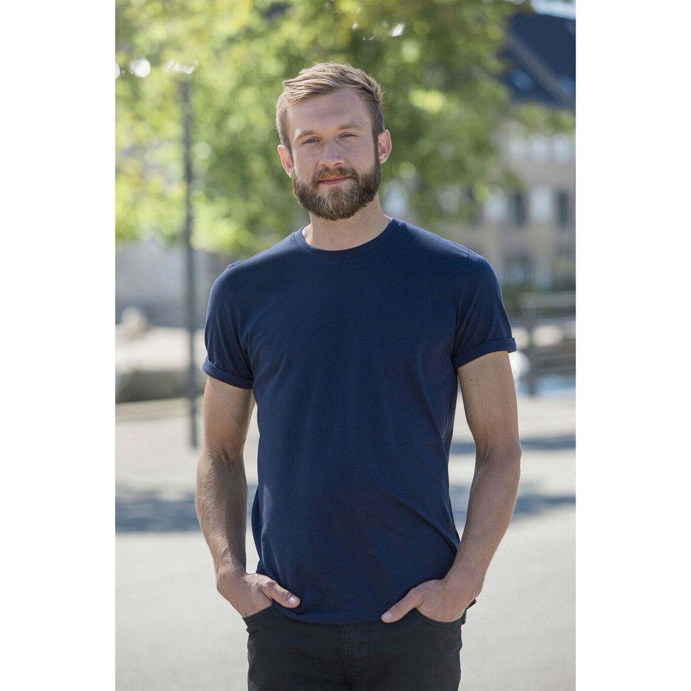 Neutral Organic Mens Roll Up Sleeve T-shirt