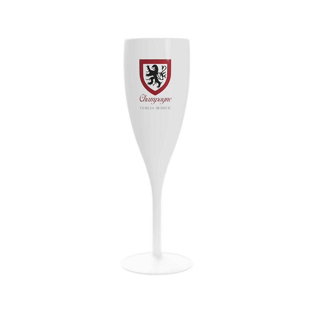 White Reusable Champagne Flutes
