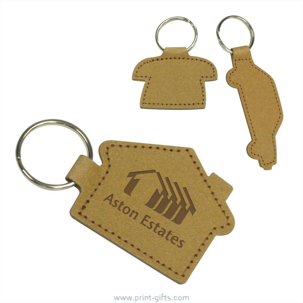 Leather Keyrings in Assorted Shapes