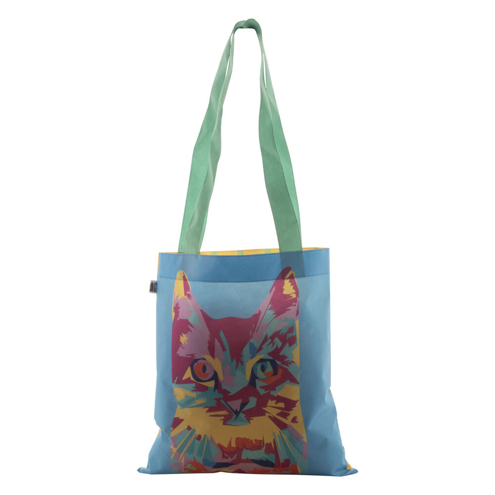 rPET custom shopping bag with long handles (sample branding)