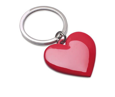 Engraved Promotional Heart Shaped Keyrings