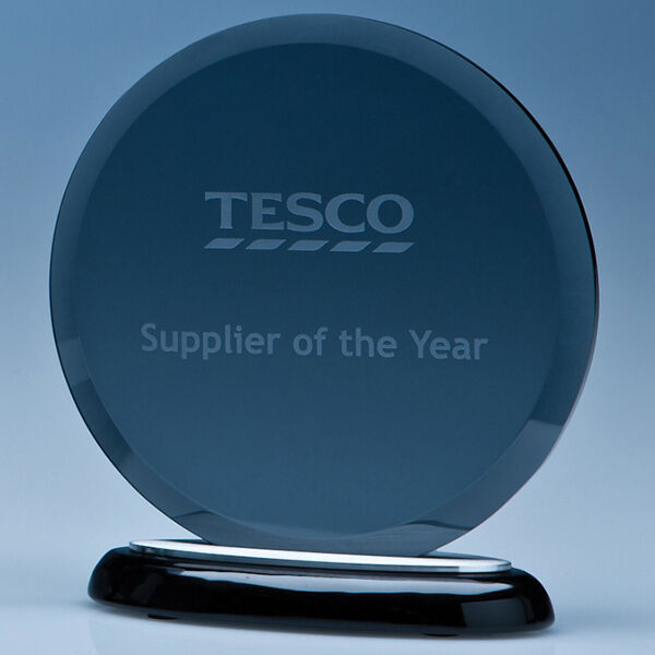 Circular Glass Awards for Engraving