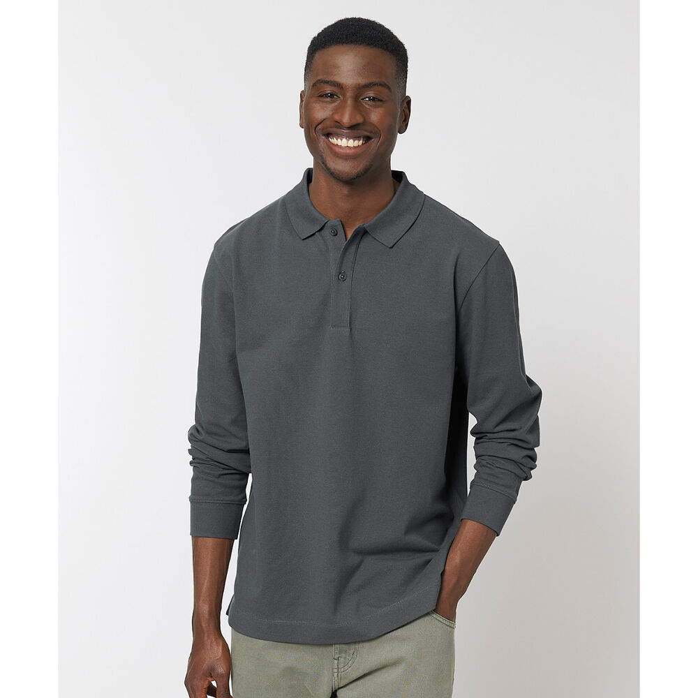 Stanley Stella organic long-sleeve polo shirt